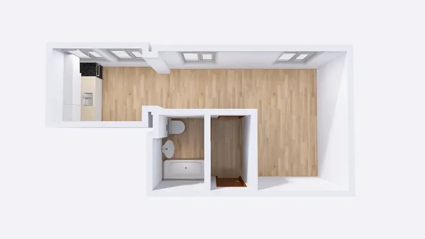 Pronájem bytu 1+kk, Ostrava, Křišťanova, 34 m2
