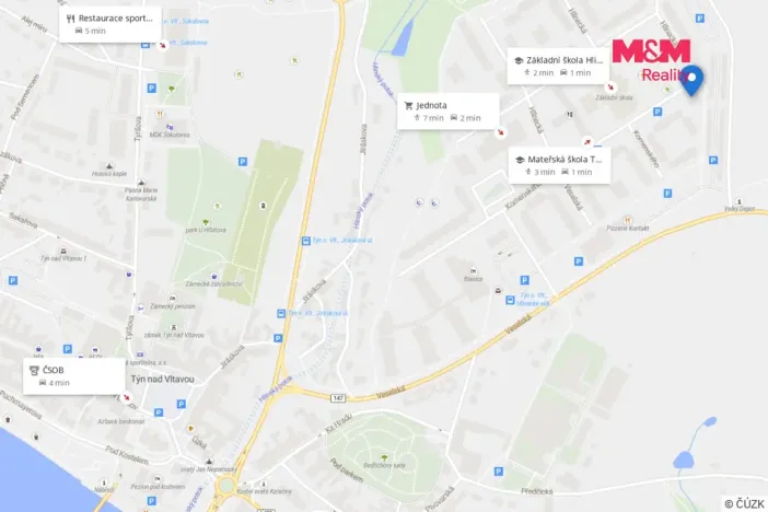 Pronájem bytu 1+kk, Týn nad Vltavou, Komenského, 20 m2