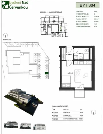 Pronájem bytu 1+kk, Mladá Boleslav, Nad Červenkou, 27 m2