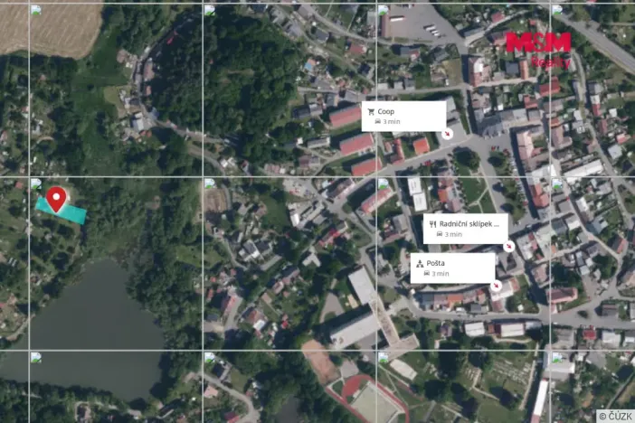 Prodej zahrady, Bochov, 878 m2