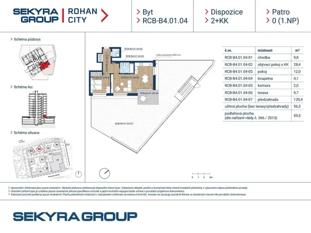 Prodej bytu 2+kk, Praha - Karlín, Sokolova, 56 m2
