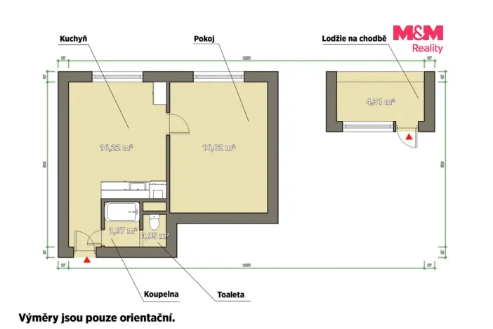 Pronájem bytu 1+1, Rokycany - Nové Město, Pod Ohradou, 39 m2