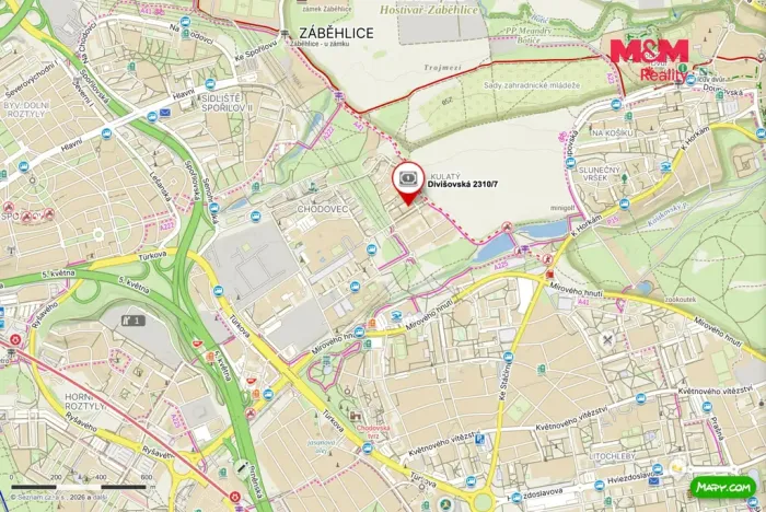 Pronájem bytu 2+kk, Praha - Chodov, Divišovská, 58 m2