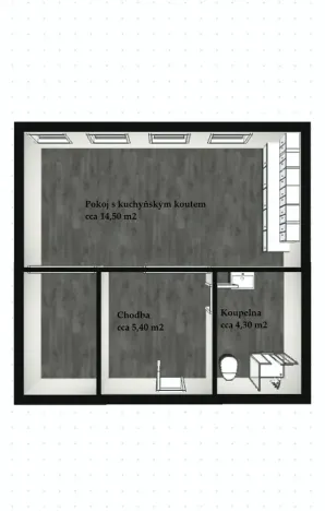 Pronájem bytu 1+kk, Brno - Maloměřice, 37 m2