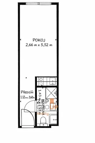 Prodej bytu 1+kk, Praha - Jinonice, Peroutkova, 23 m2