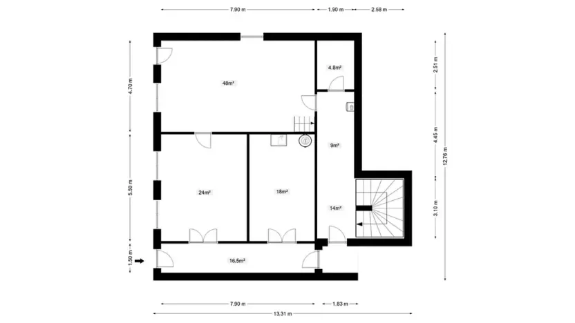 Prodej činžovního domu, Švihov, nám. T. G. Masaryka, 240 m2