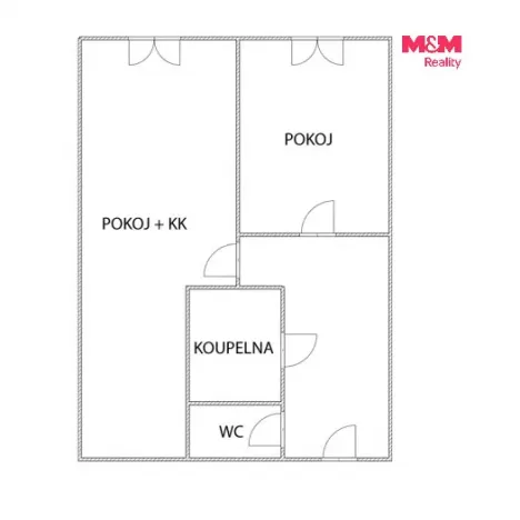 Pronájem bytu 2+kk, Most, Františka Malíka, 39 m2