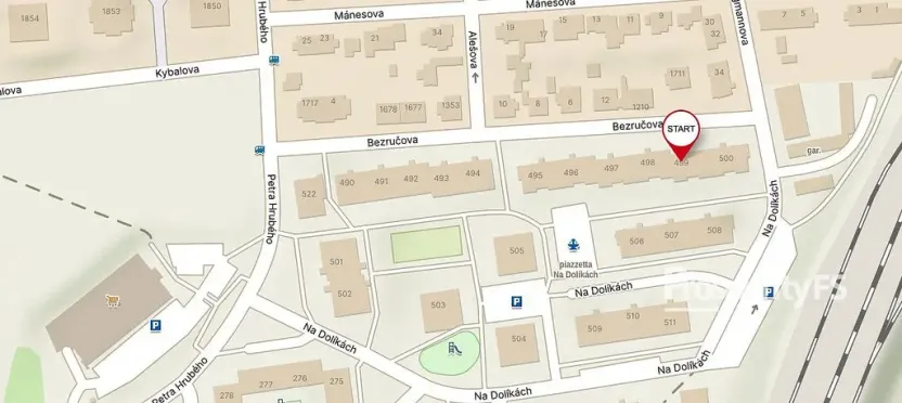 Pronájem bytu 1+1, Slaný, Bezručova, 33 m2