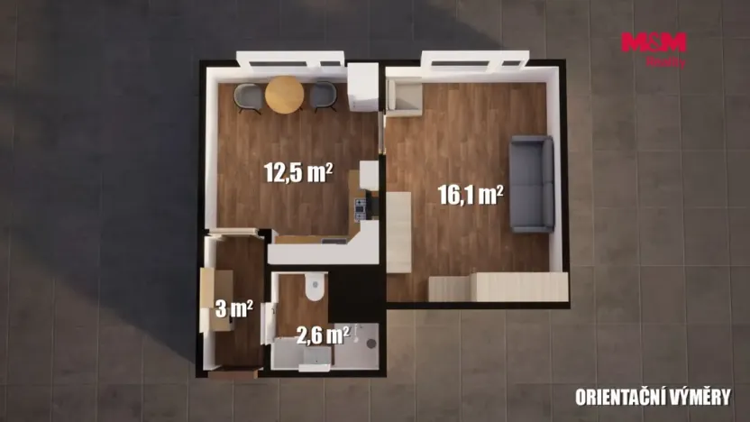 Pronájem bytu 2+kk, Stráž pod Ralskem, Máchova, 37 m2
