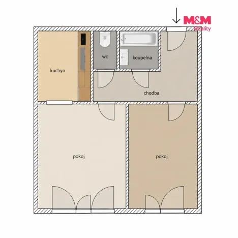 Prodej bytu 2+kk, Havířov - Šumbark, Zvonková, 51 m2