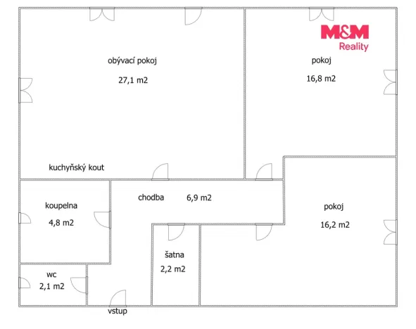 Pronájem bytu 3+kk, Kostelec nad Černými lesy - Kostelec nad Černými Lesy, Osadní, 76 m2