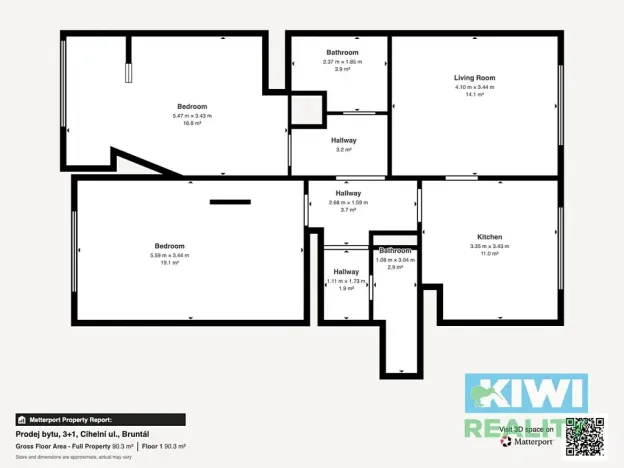 Prodej bytu 3+1, Bruntál, Cihelní, 81 m2