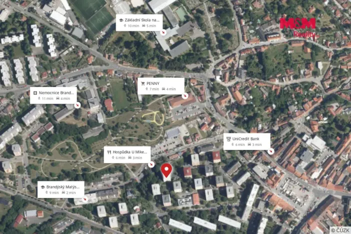 Prodej bytu 1+kk, Brandýs nad Labem-Stará Boleslav - Brandýs nad Labem, Kaštanová, 30 m2