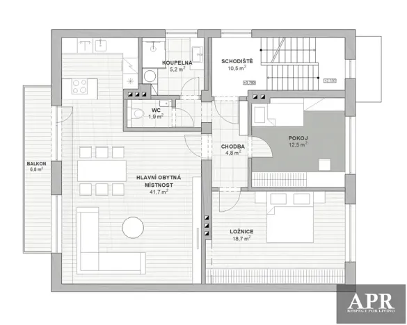 Prodej bytu 3+kk, Popovice, 85 m2