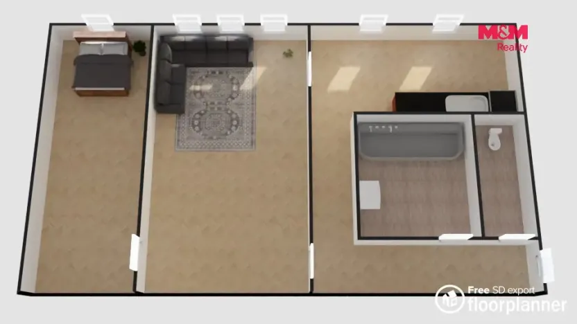 Pronájem bytu 2+1, Králíky, V Bytovkách, 42 m2