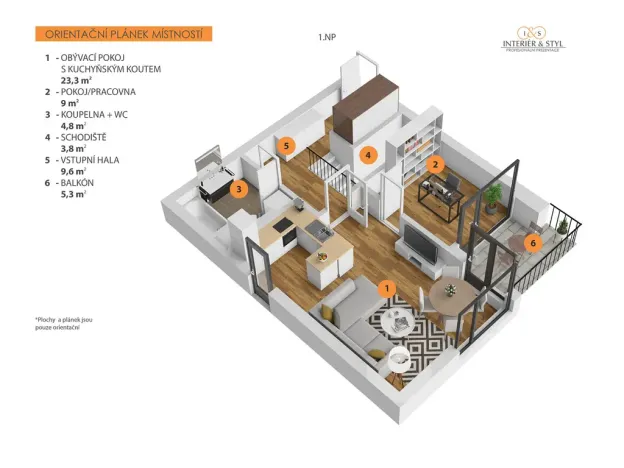 Pronájem bytu 4+kk, Praha - Prosek, Žitenická, 99 m2
