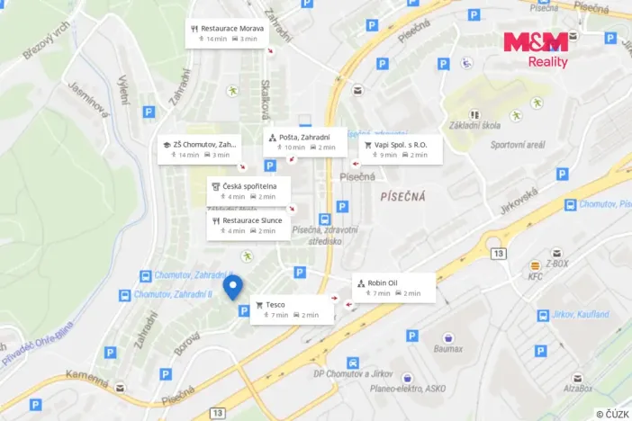 Prodej bytu 1+1, Chomutov, Borová, 35 m2