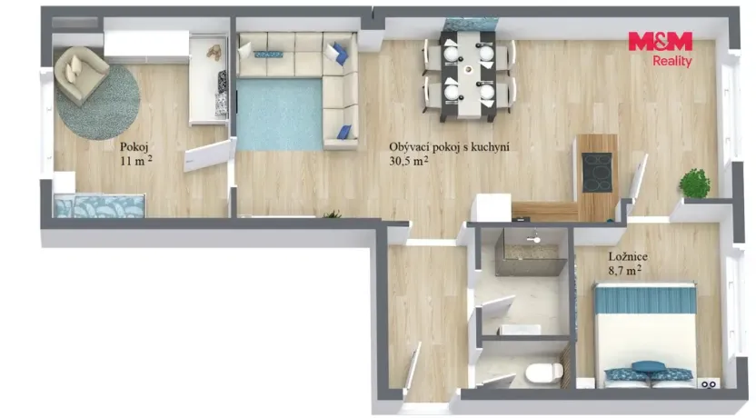 Prodej bytu 3+kk, Kutná Hora - Šipší, Ortenova, 55 m2