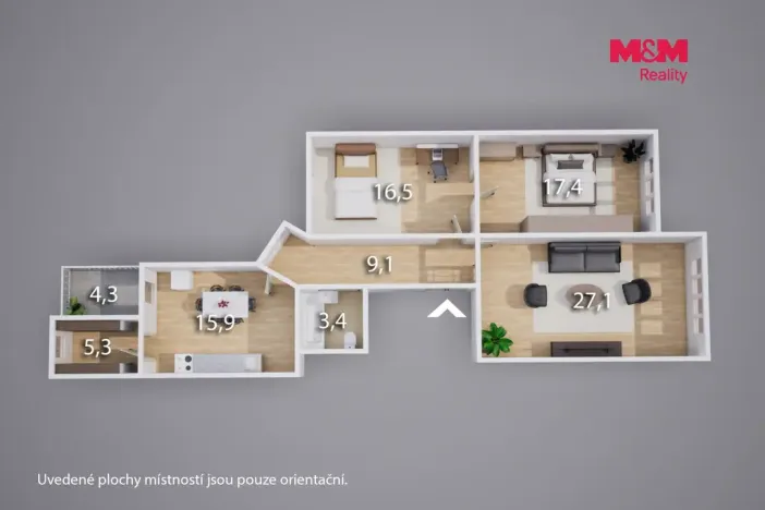 Prodej bytu 3+1, Teplice, Duchcovská, 102 m2