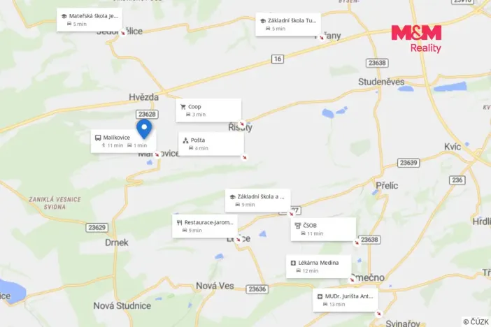 Prodej pozemku pro bydlení, Malíkovice, 1025 m2