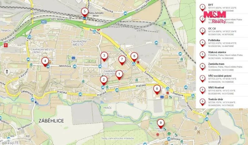 Pronájem bytu 2+1, Praha - Záběhlice, Jasmínová, 56 m2