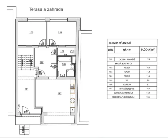 Prodej rodinného domu, Brno, Příkrá, 78 m2