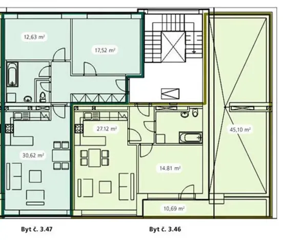 Pronájem bytu 2+1, Brno, Jezerůvky, 50 m2