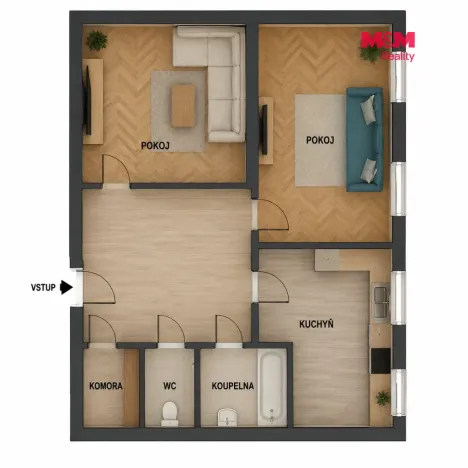 Pronájem bytu 2+1, Praha - Vršovice, Ruská, 62 m2