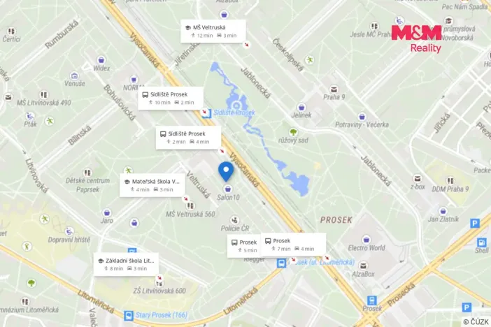Prodej bytu 3+1, Praha - Prosek, Vysočanská, 69 m2