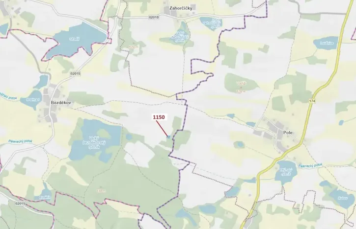 Dražba lesa, Hradiště, 1116 m2