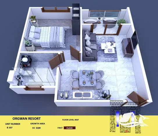 Prodej bytu 2+kk, Hurghada, Egypt, 44 m2