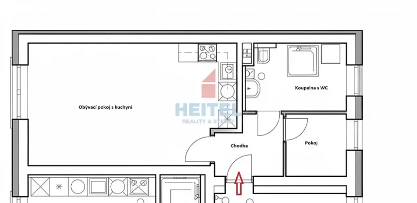 Pronájem bytu 1+1, Olomouc, Rejskova, 41 m2