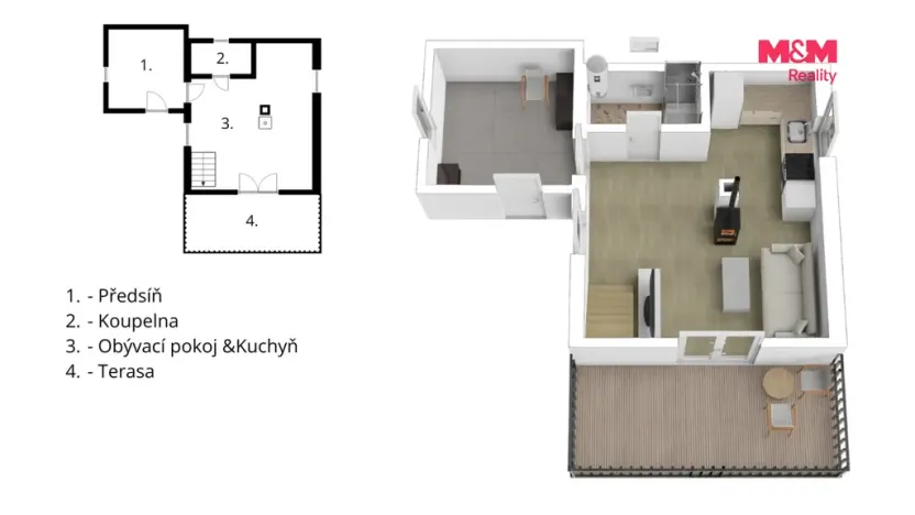Prodej chaty, Český Krumlov - Latrán, Chvalšinská, 79 m2
