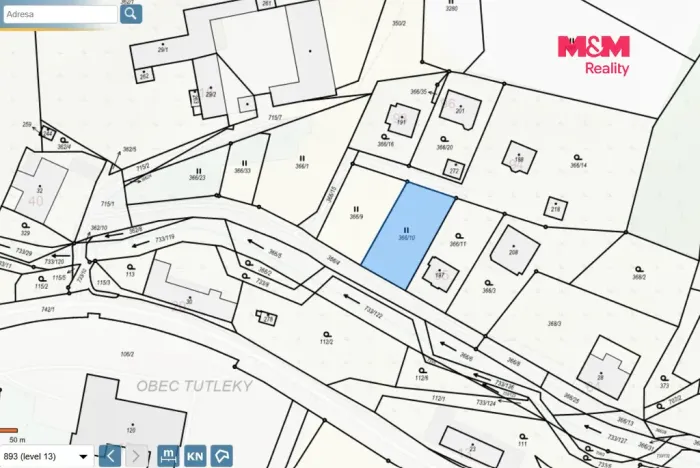 Prodej pozemku pro bydlení, Tutleky, 628 m2