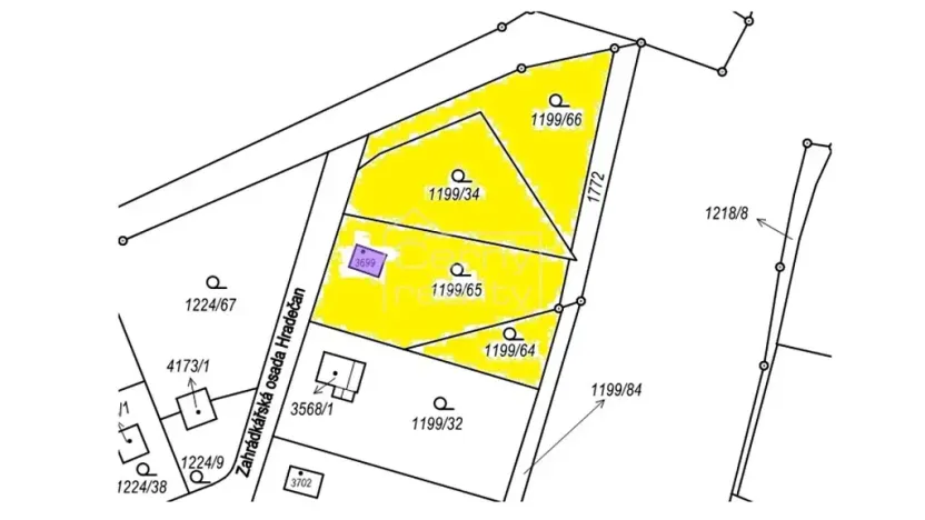 Prodej pozemku pro bydlení, Hradec Králové, Červený Dvůr, 1081 m2