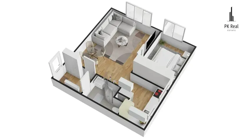 Prodej bytu 2+kk, Brno, Renneská třída, 47 m2