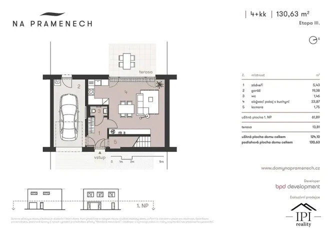Prodej rodinného domu, Praha - Čakovice, Schollova, 124 m2
