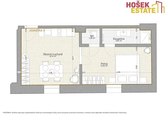 Prodej bytu 2+kk, Dolní Dunajovice, Hlavní, 36 m2