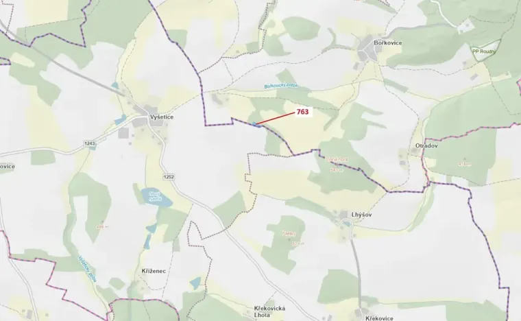 Dražba lesa, Zvěstov, 1498 m2
