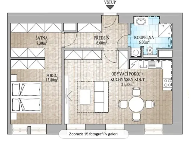 Pronájem bytu 2+kk, Kroměříž, Tovačovského, 65 m2