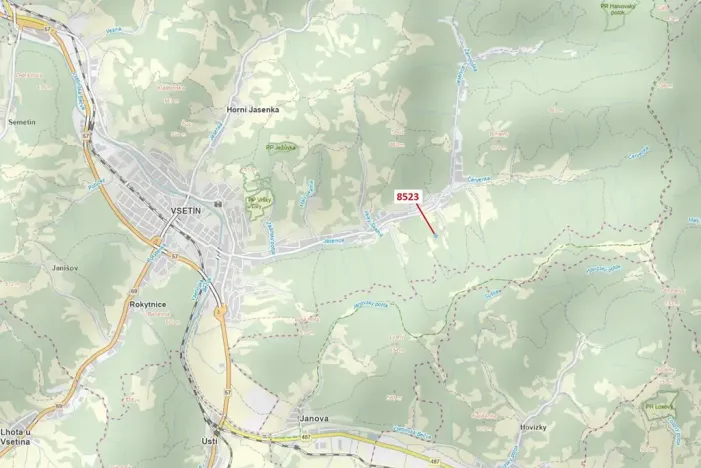 Dražba pole, Vsetín, 2343 m2