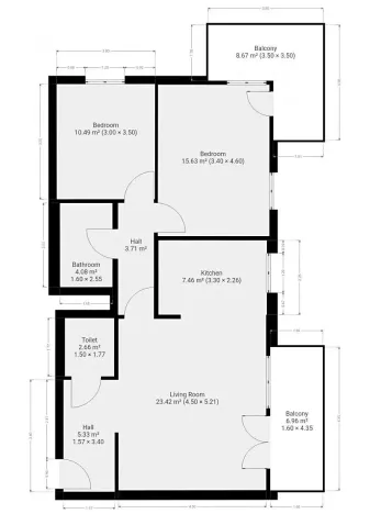 Pronájem bytu 3+kk, Praha - Libeň, Podvinný mlýn, 89 m2