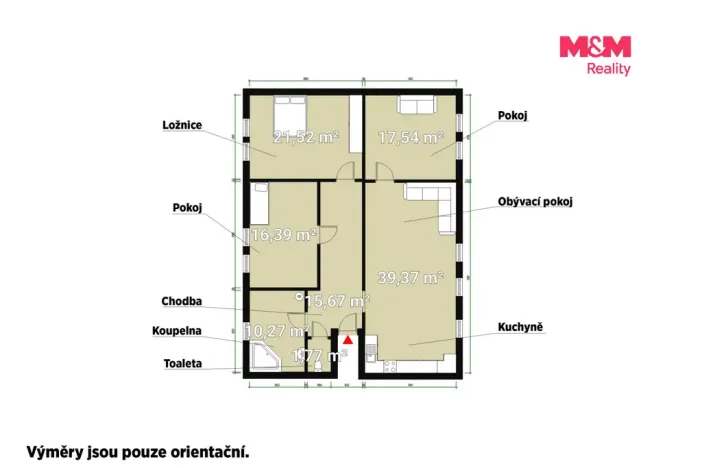 Pronájem bytu 4+kk, Bor, náměstí Republiky, 122 m2