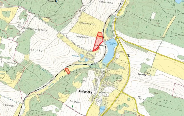 Prodej pole, Oslavička, 16964 m2