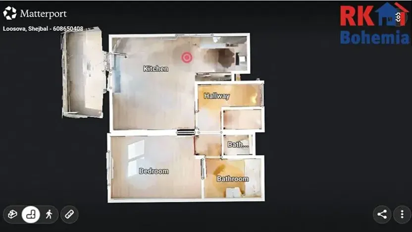 Pronájem bytu 2+kk, Praha - Háje, Loosova, 54 m2