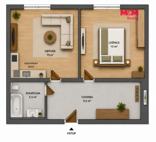 Prodej bytu 2+kk, Praha - Hlubočepy, Högerova, 48 m2