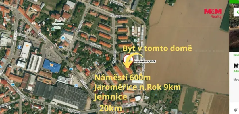 Prodej bytu 2+1, Moravské Budějovice, Myslbekova, 52 m2