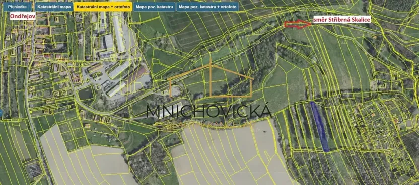 Prodej sadu/vinice, Ondřejov, Břeský vrch, 3453 m2