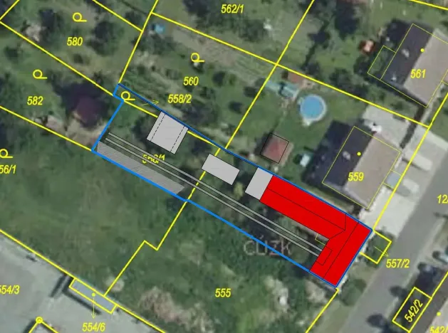 Prodej pozemku, Jevišovka, Nádražní, 750 m2
