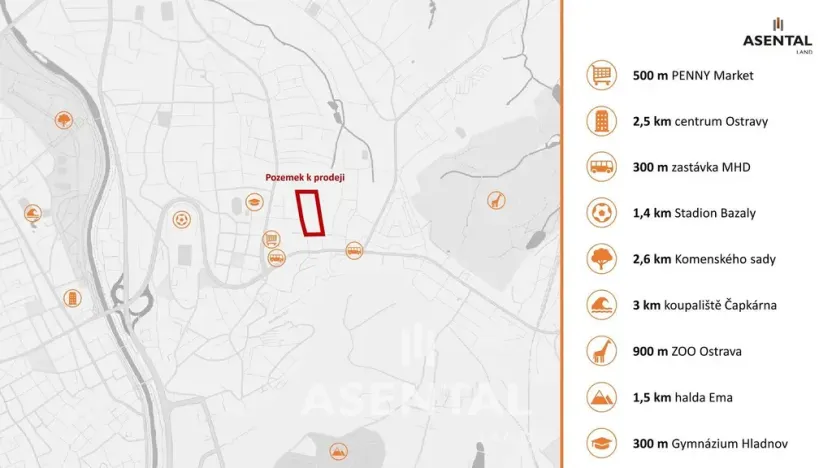 Prodej pozemku, Ostrava - Slezská Ostrava, Lanová, 20869 m2